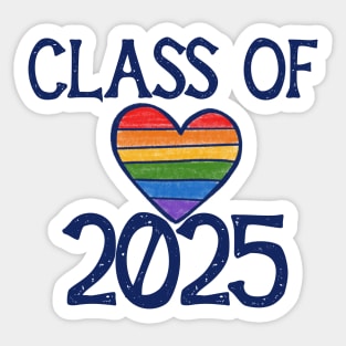 Class of 2025 Rainbow Heart Sticker